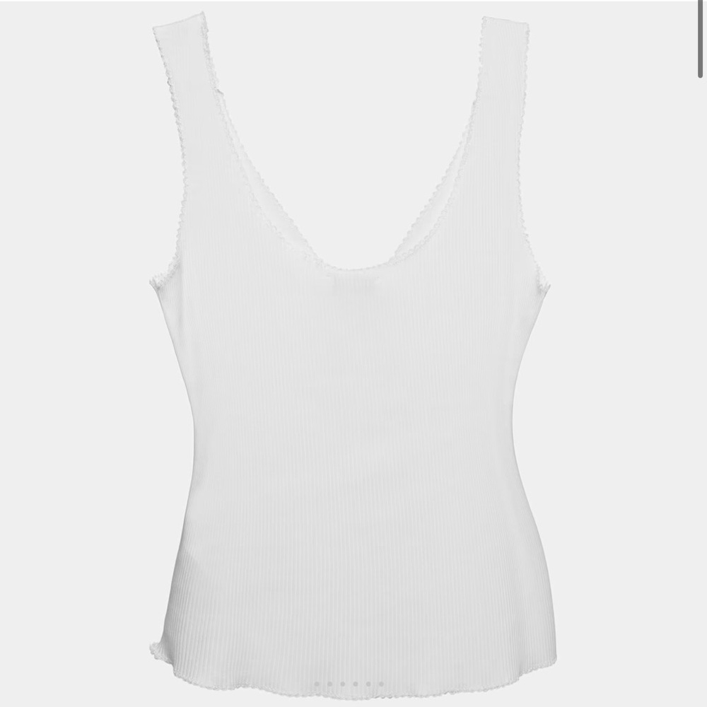 Sandro Ribbed Tank with Bow - Picture 3 of 5